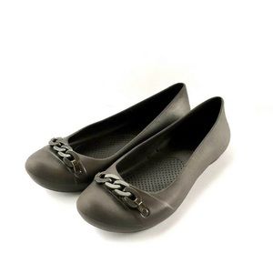 Crocs Gianna Chain Grey Slip On Flats
